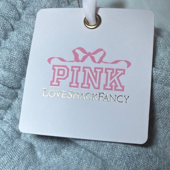NEW! PINK Victoria's Secret x Love Shack Fancy Sweatshirt & Sweatpants Set Large - Picture 11 of 16